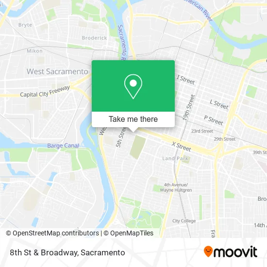 8th St & Broadway map