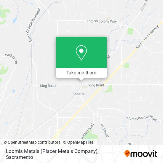 Loomis Metals (Placer Metals Company) map