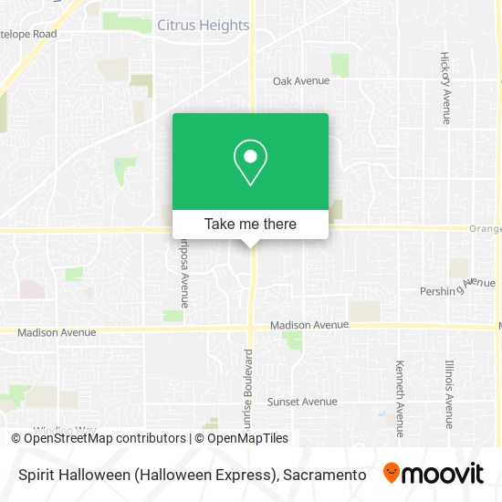 Mapa de Spirit Halloween (Halloween Express)