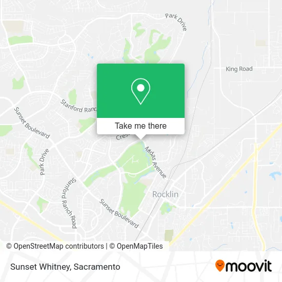 Sunset Whitney map