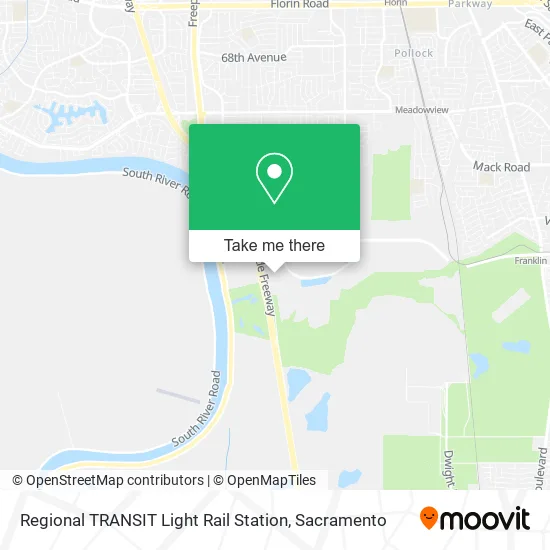 Regional TRANSIT Light Rail Station map