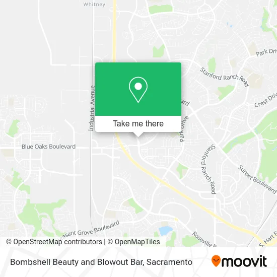 Bombshell Beauty and Blowout Bar map