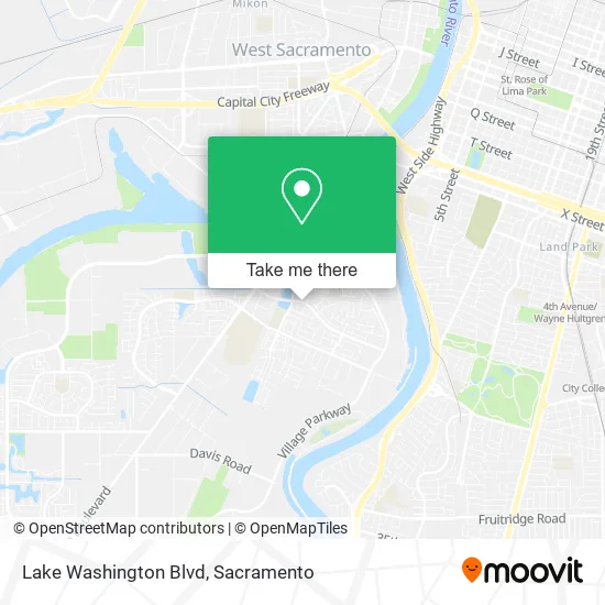 Mapa de Lake Washington Blvd