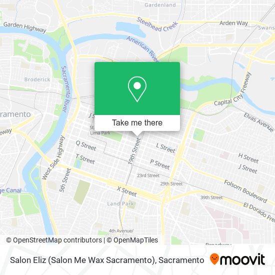 Mapa de Salon Eliz (Salon Me Wax Sacramento)