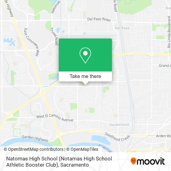 Natomas High School (Notamas High School Athletic Booster Club) map