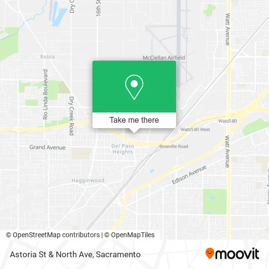 Astoria St & North Ave map