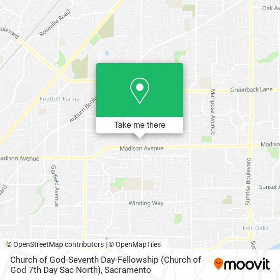 Mapa de Church of God-Seventh Day-Fellowship (Church of God 7th Day Sac North)