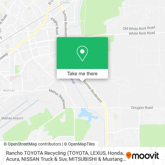 Rancho TOYOTA Recycling map
