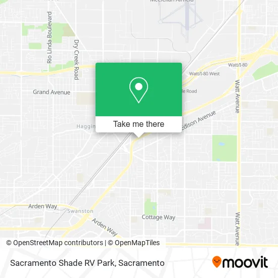 Mapa de Sacramento Shade RV Park