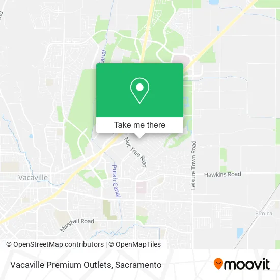 Mapa de Vacaville Premium Outlets