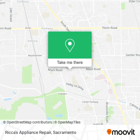 Mapa de Ricca's Appliance Repair