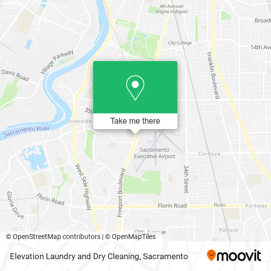 Mapa de Elevation Laundry and Dry Cleaning