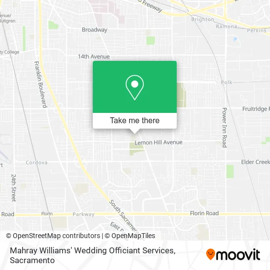 Mapa de Mahray Williams' Wedding Officiant Services