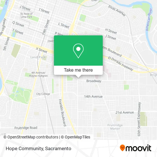 Mapa de Hope Community