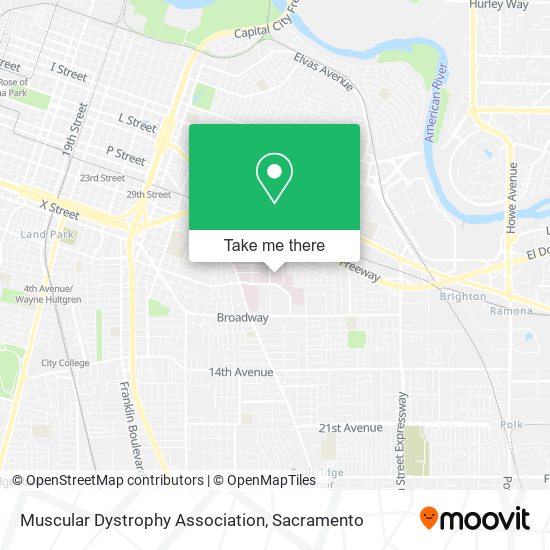 Muscular Dystrophy Association map