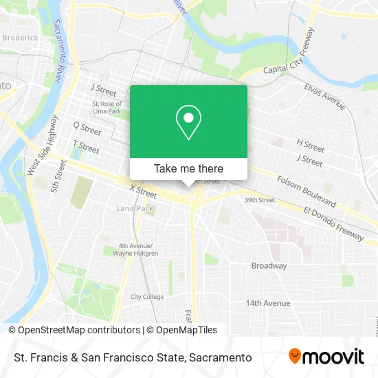 St. Francis & San Francisco State map