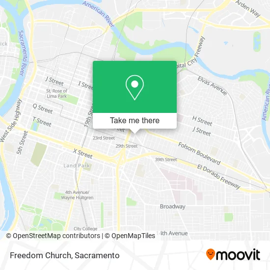 Freedom Church map