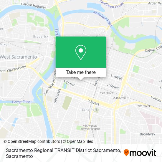 Mapa de Sacramento Regional TRANSIT District Sacramento