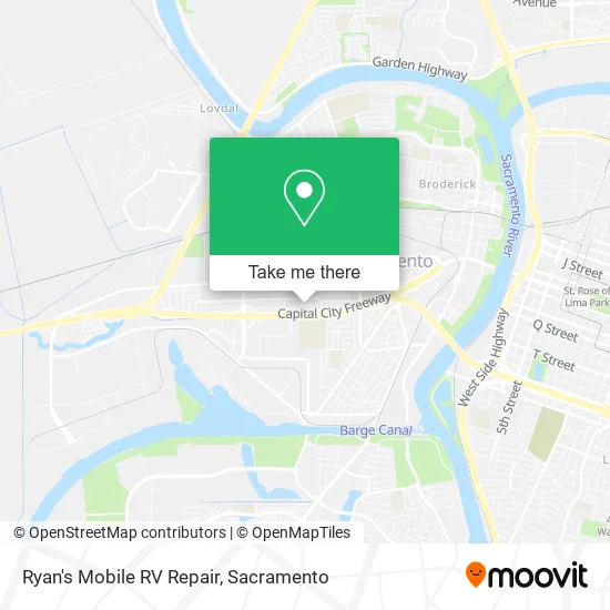Ryan's Mobile RV Repair map