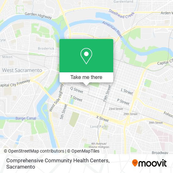 Mapa de Comprehensive Community Health Centers