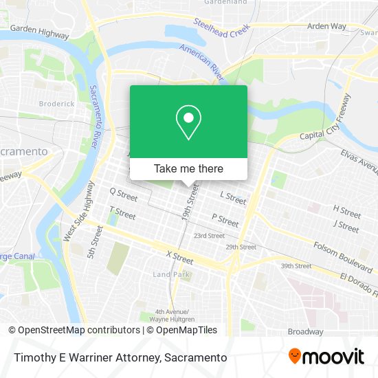 Mapa de Timothy E Warriner Attorney