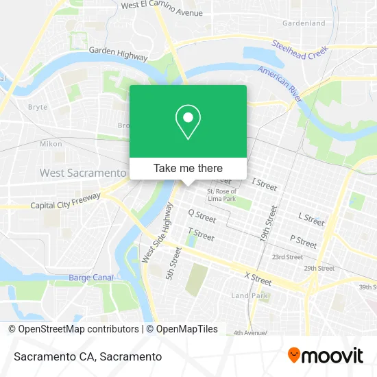 Mapa de Sacramento CA