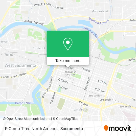 R-Comp Tires North America map