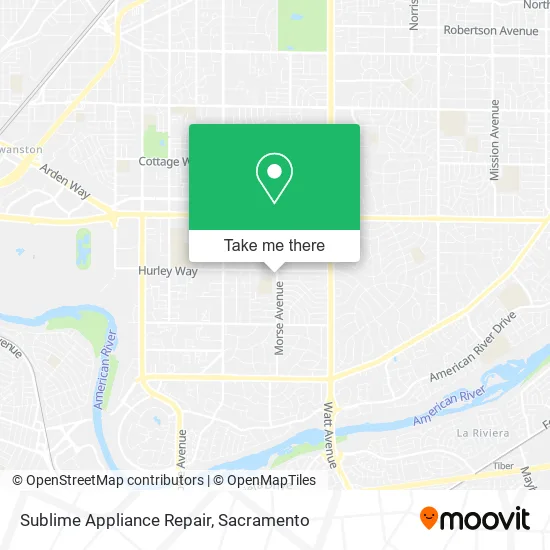 Sublime Appliance Repair map