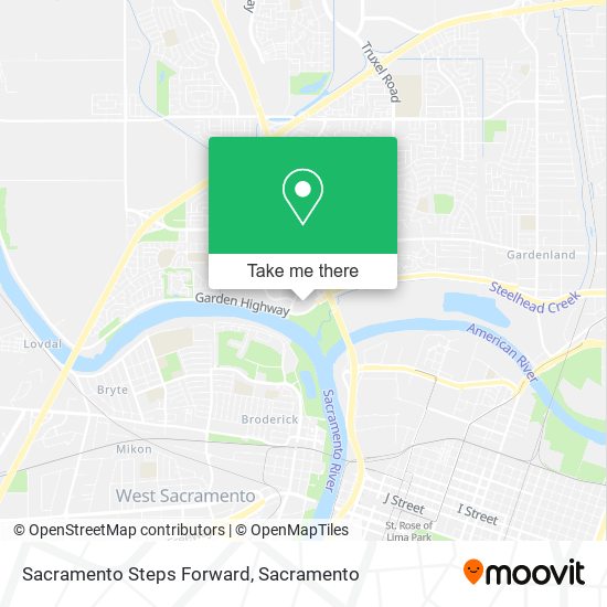 Sacramento Steps Forward map