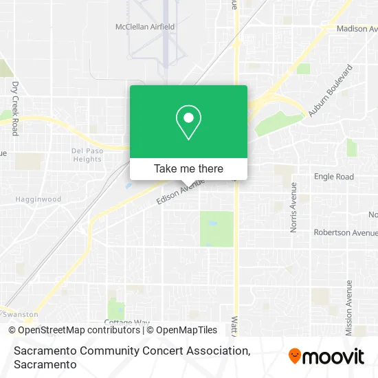 Sacramento Community Concert Association map