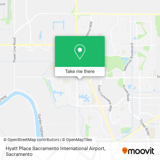 Mapa de Hyatt Place Sacramento International Airport