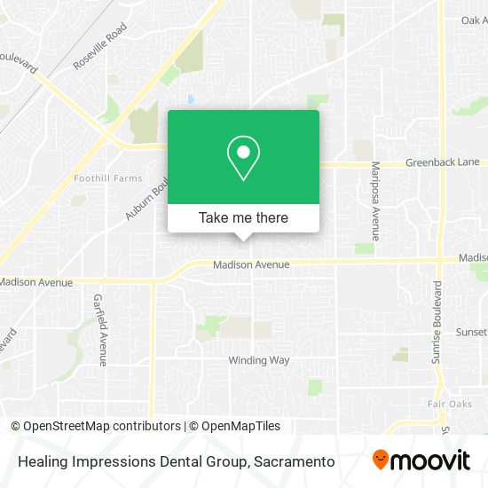 Mapa de Healing Impressions Dental Group