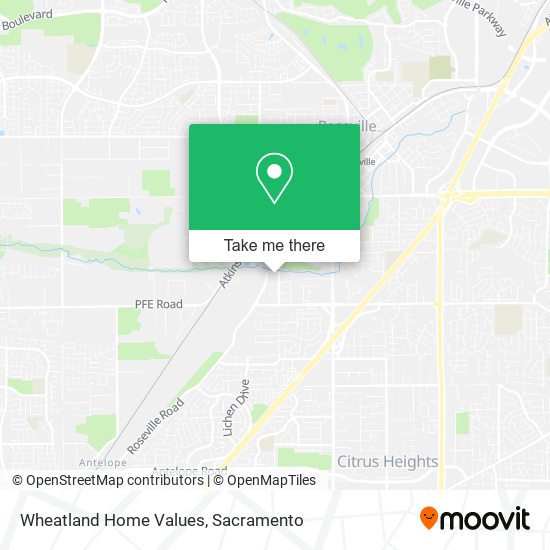 Wheatland Home Values map