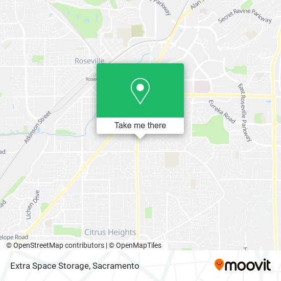 Extra Space Storage map