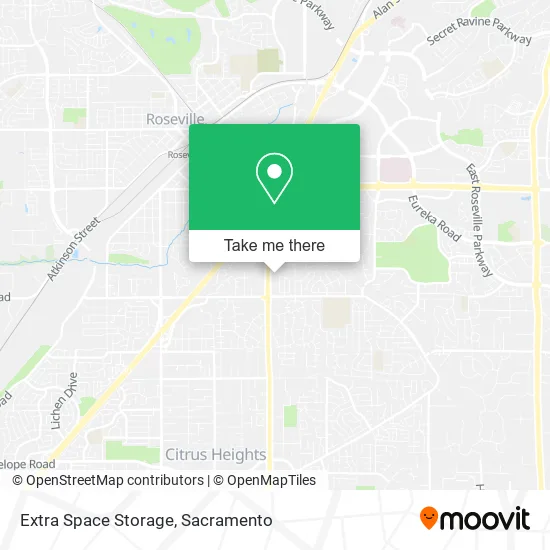 Mapa de Extra Space Storage