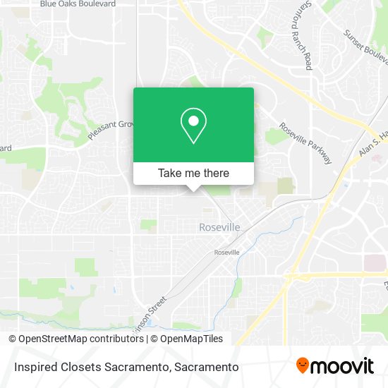 Inspired Closets Sacramento map