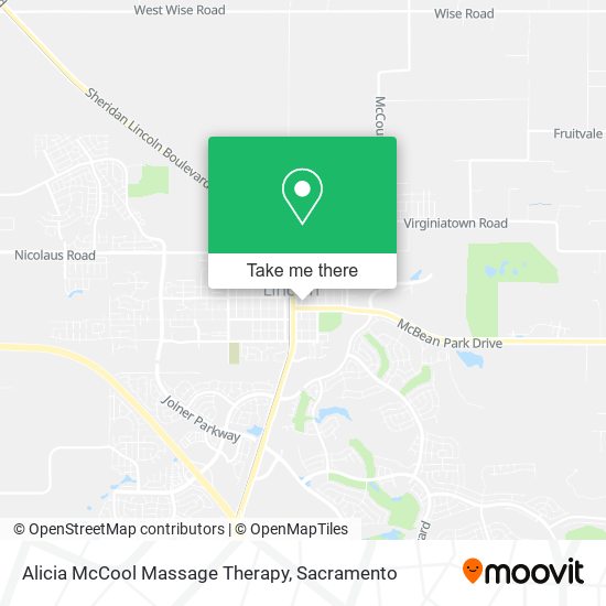 Alicia McCool Massage Therapy map