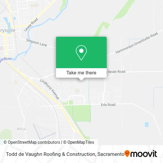 Todd de Vaughn Roofing & Construction map