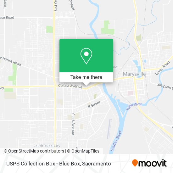 USPS Collection Box - Blue Box map