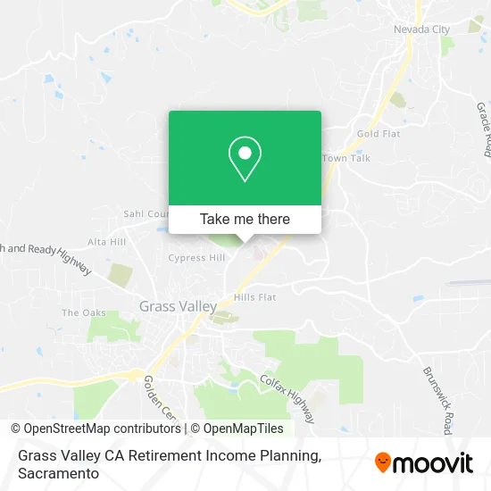 Grass Valley CA Retirement Income Planning map