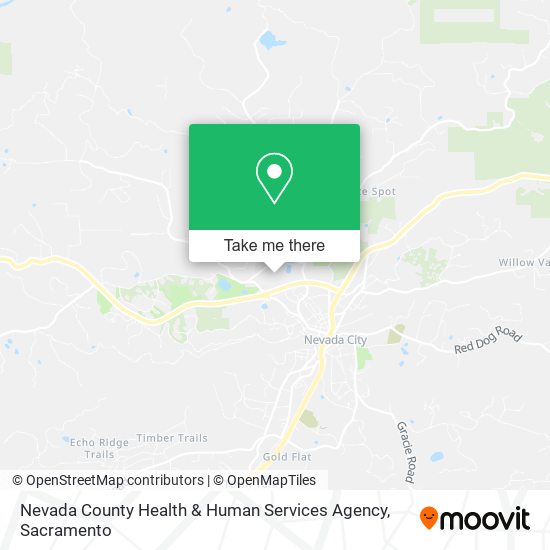 Nevada County Health & Human Services Agency map