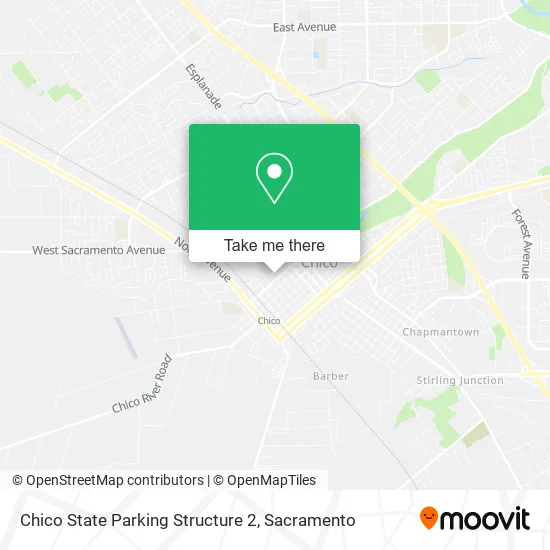 Chico State Parking Structure 2 map