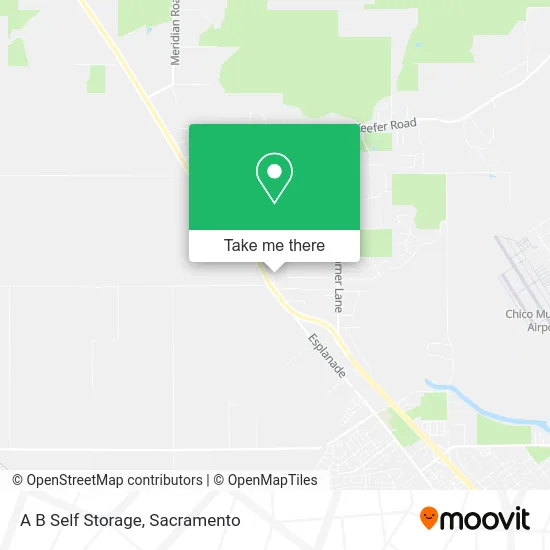 A B Self Storage map