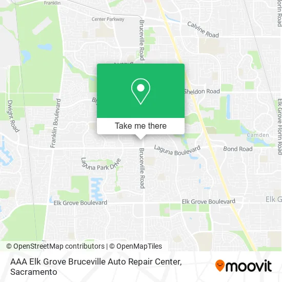 AAA Elk Grove Bruceville Auto Repair Center map