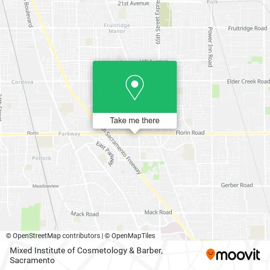 Mixed Institute of Cosmetology & Barber map