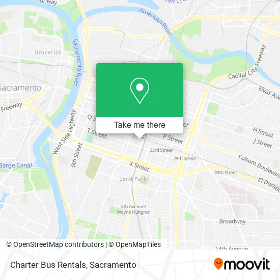 Charter Bus Rentals map