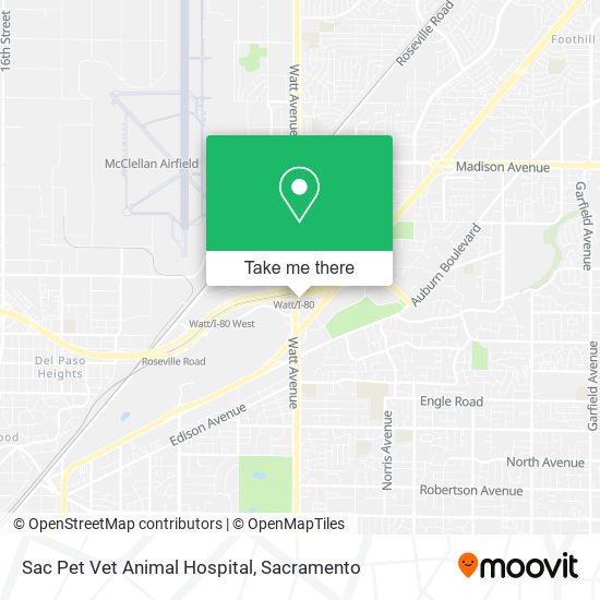 Sac Pet Vet Animal Hospital map