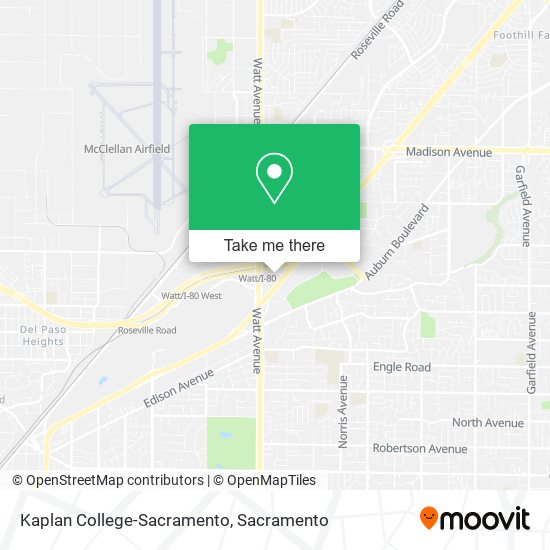 Mapa de Kaplan College-Sacramento