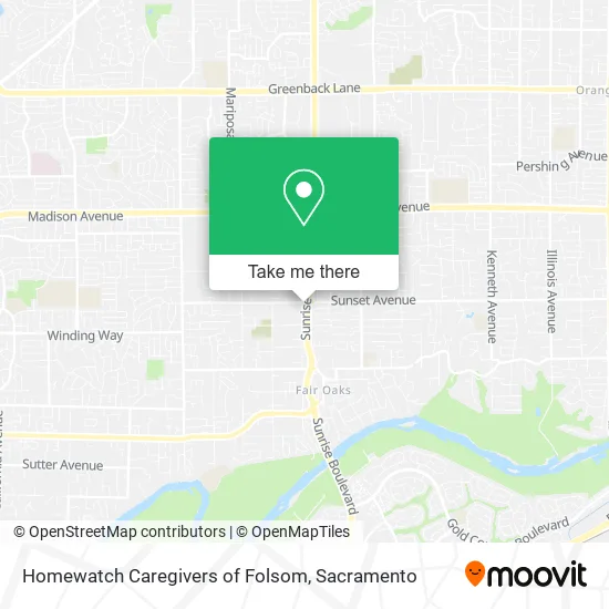 Homewatch Caregivers of Folsom map