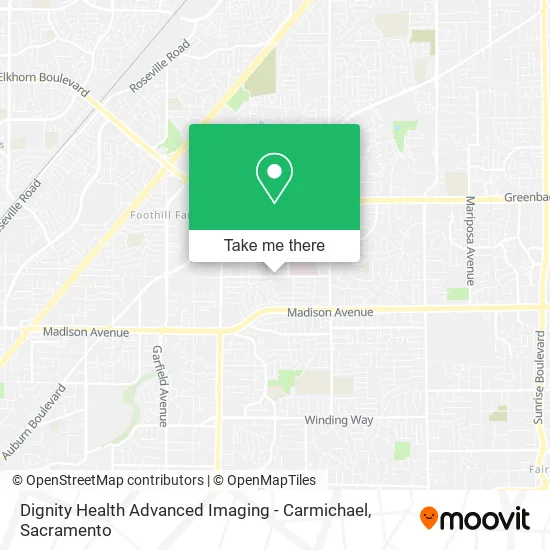 Dignity Health Advanced Imaging - Carmichael map